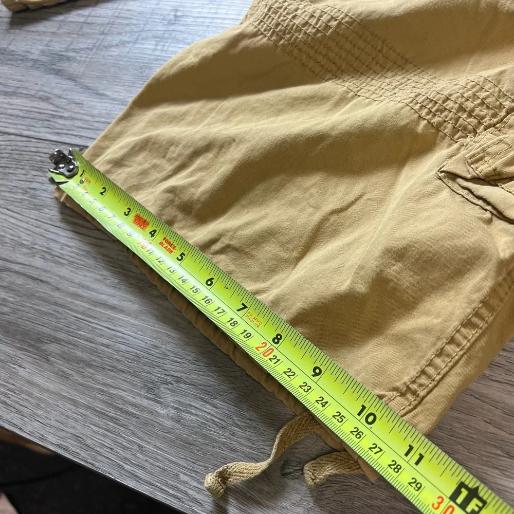 Cargo Shorts Mens 36 Tan Khaki Utility Gorpcore‎ Multi Pocket Baggy Streetwear